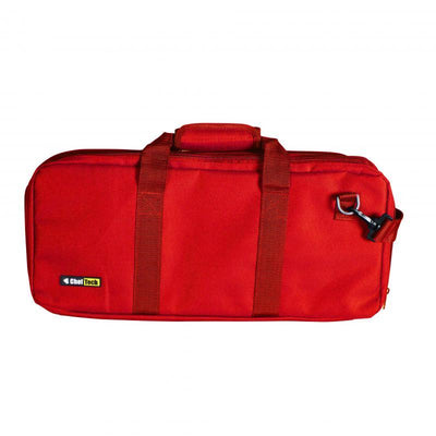 VICT PROF Cheftech 18 Pieces Pocket Chef Knife Knives Roll Hand Shoulder Bag Case With Strap Red #9.7012 - happyinmart.com.au