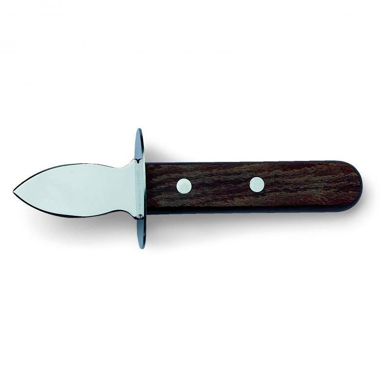 Victorinox Oyster Knife With Hand Guard Brown Wood Handle 