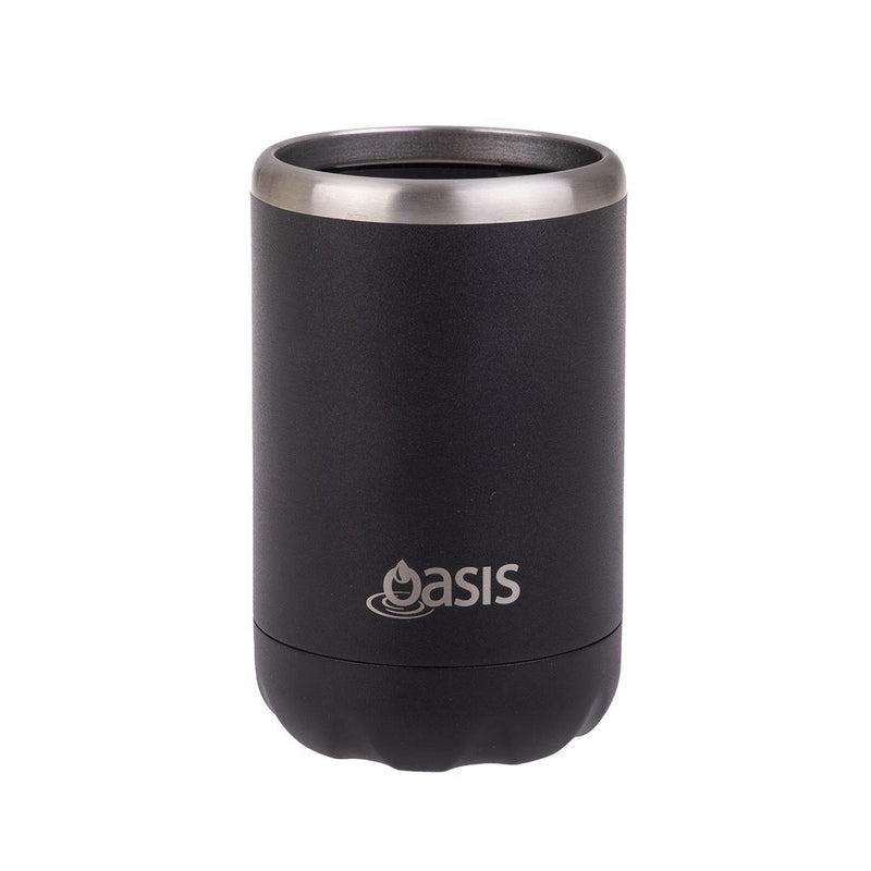 OASIS Oasis Stainless Steel Double Wall Insulated Cooler Can Black 