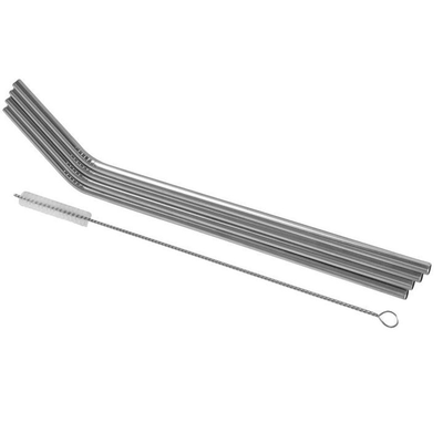 AVANTI Avanti Stainless Stainless Steel Straws With Cleaning Brush Set Of 4 #15271 - happyinmart.com.au