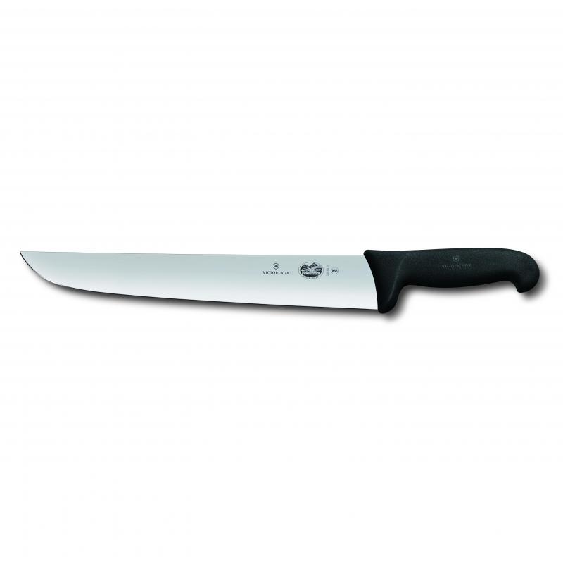 Victorinox Butchers Knife 31cm Straight Back Blade Fibrox Black 