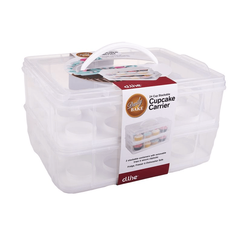 DAILY BAKE Daily Bake 24 Cup Stackable Cupcake Carrier White 