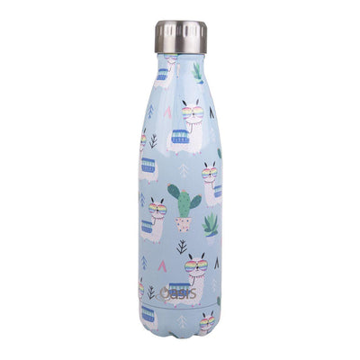 OASIS Oasis Stainless Steel Double Wall Insulated Drink Bottle Drama Llama #8880DL - happyinmart.com.au