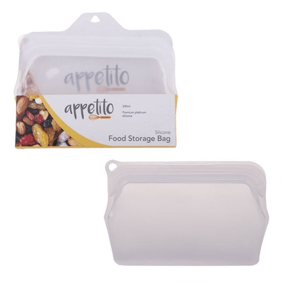 APPETITO Appetito Silicone Small Food Storage Bag White #3632-1W - happyinmart.com.au