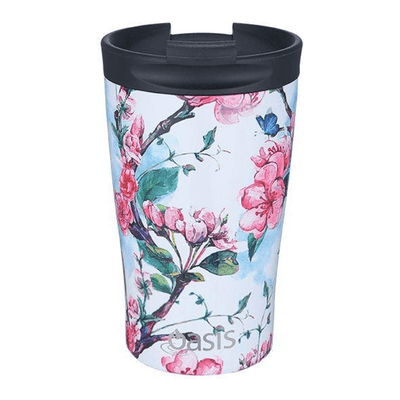 OASIS Oasis Stainless Steel Double Wall Insulated Travel Cup Spring Blossom #8914SB - happyinmart.com.au