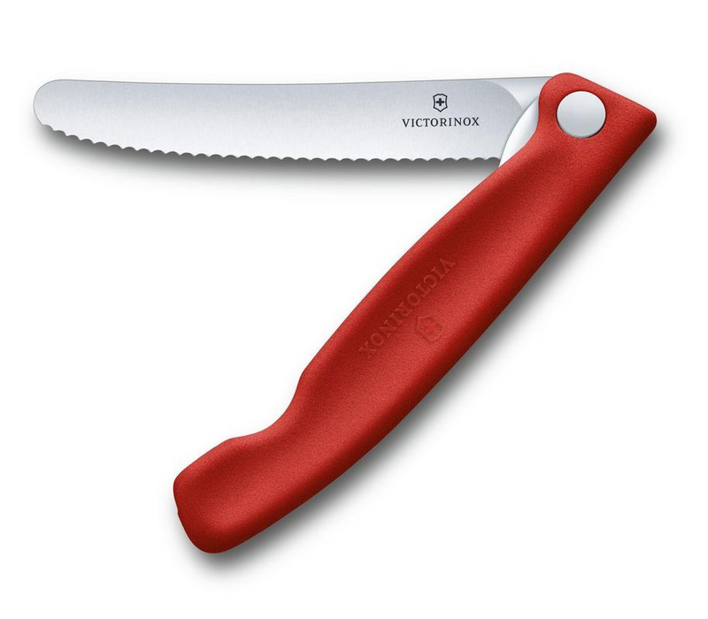 Victorinox Classic Foldable Paring Knife Steak Wavy Edge Red 