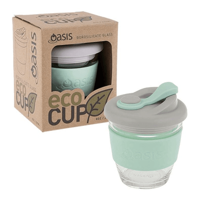 OASIS Oasis Borosilicate Glass Eco Cup 8oz Spearmint #8994SM - happyinmart.com.au