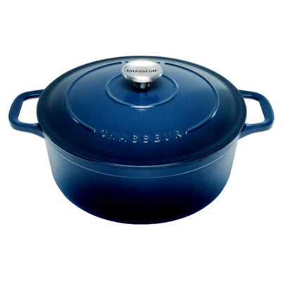 CHASSEUR Chasseur Round French Oven Liquorice Blue #19928 - happyinmart.com.au