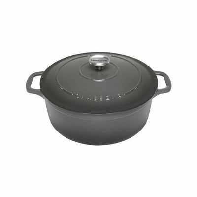 CHASSEUR Chasseur Round French Oven Caviar Cast Iron #19207 - happyinmart.com.au
