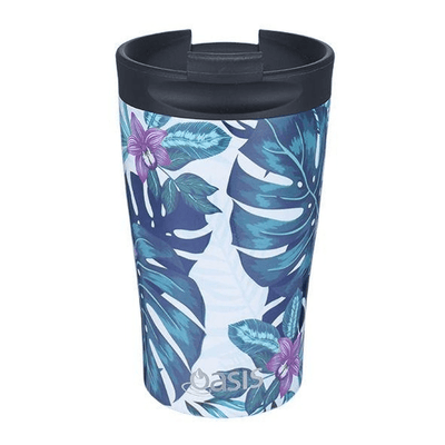 OASIS Oasis Stainless Steel Double Wall Insulated Travel Cup Tropical Paradise #8914TP - happyinmart.com.au