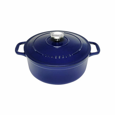 CHASSEUR Chasseur Round French Oven French Blue #19516 - happyinmart.com.au