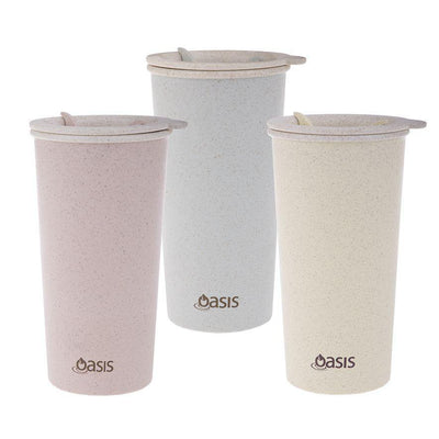 OASIS Oasis Double Wall Eco Cup 3 Asst Colours #8903 - happyinmart.com.au