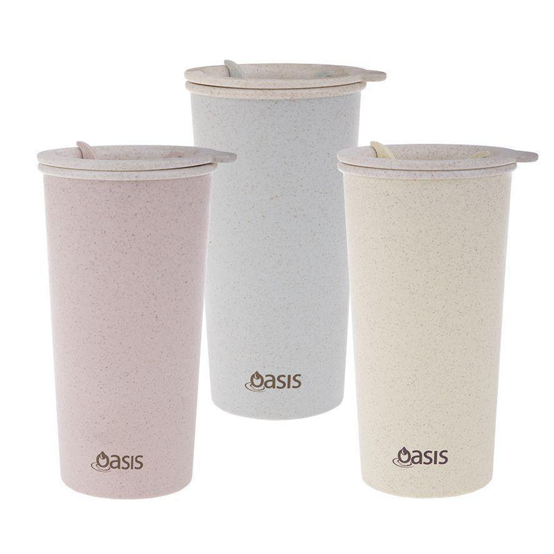 OASIS Oasis Double Wall Eco Cup 3 Asst Colours 
