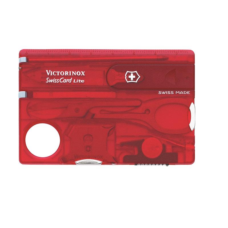 Victorinox Swiss Army Knife Cyber Lite Led Light Swisscard Red 13 Functions 