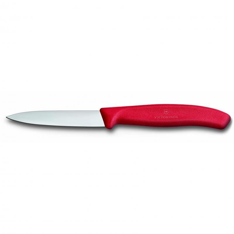 Victorinox Paring Stainless Steel Knife Pointed Blade Classic Red 