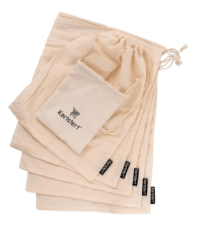 KARLSTERT Karistert Muslin Produce Bags Set Of 5 #14150 - happyinmart.com.au