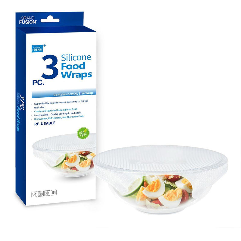 GRAND FUSION Grand Fusion Silicone Food Wraps 3 Pack 