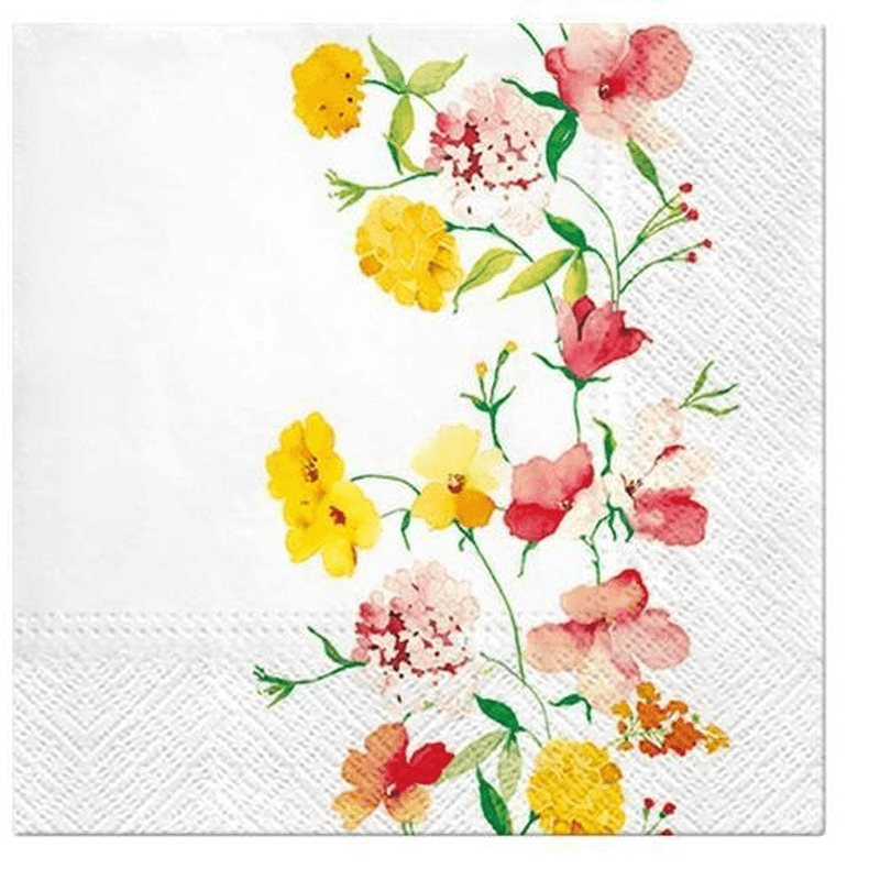 PAW Paw Lunch Napkins Delicate Flowers 