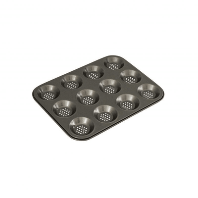 BAKEMASTER Bakemaster Perfect Crust 12 Cup Shallow Baking Pan Non Stick #40100 - happyinmart.com.au