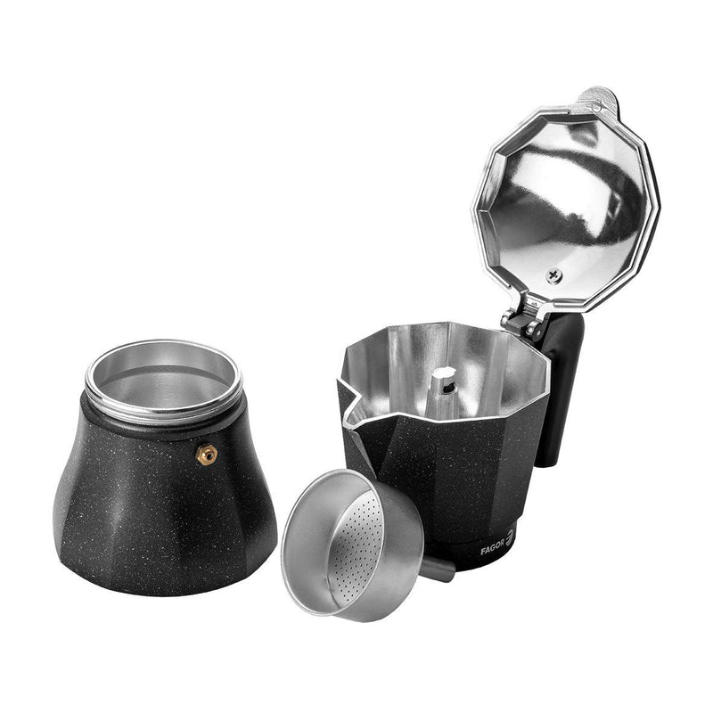 FAGOR Fagor Tiramisu 9 Cup Aluminium Espresso Maker Charcoal 