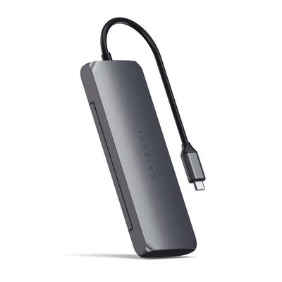 SATECHI Satechi Usb C Hybrid Multiport Adapter With Ssd Enclosure Space Grey #ST-UCHSEM - happyinmart.com.au