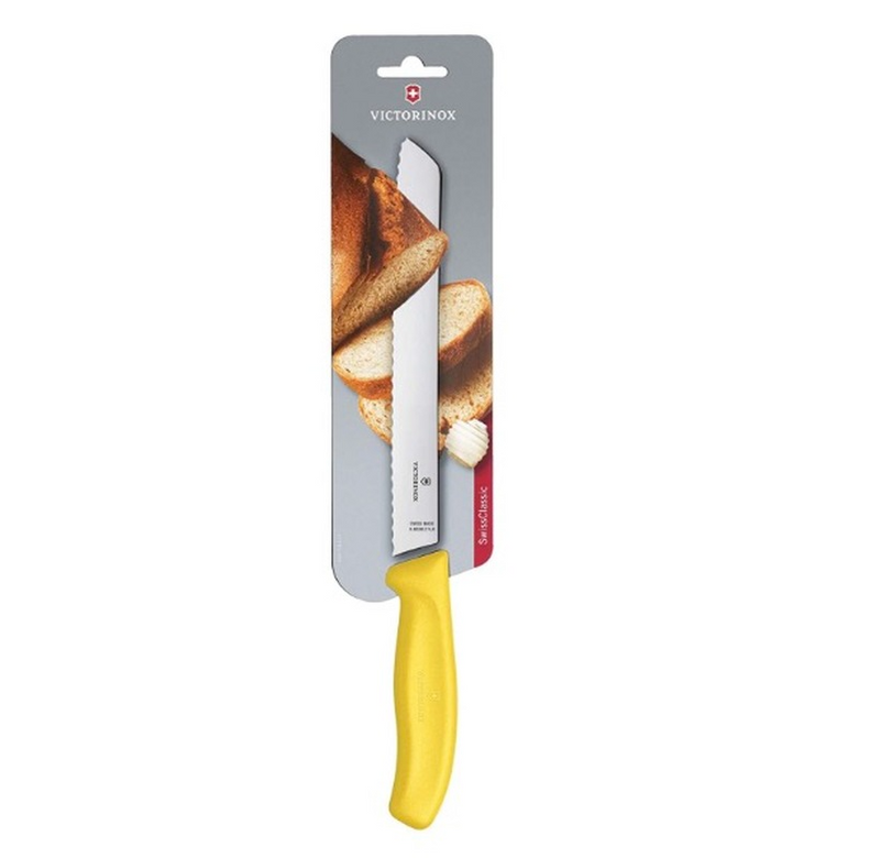 Victorinox Bread Knife Wavy Blade Classic Yellow 