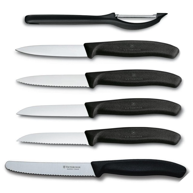 Victorinox Paring Knife Set 6 Piece Nylon Black 