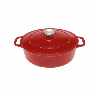CHASSEUR Chasseur Oval French Oven Federation Red #19634 - happyinmart.com.au