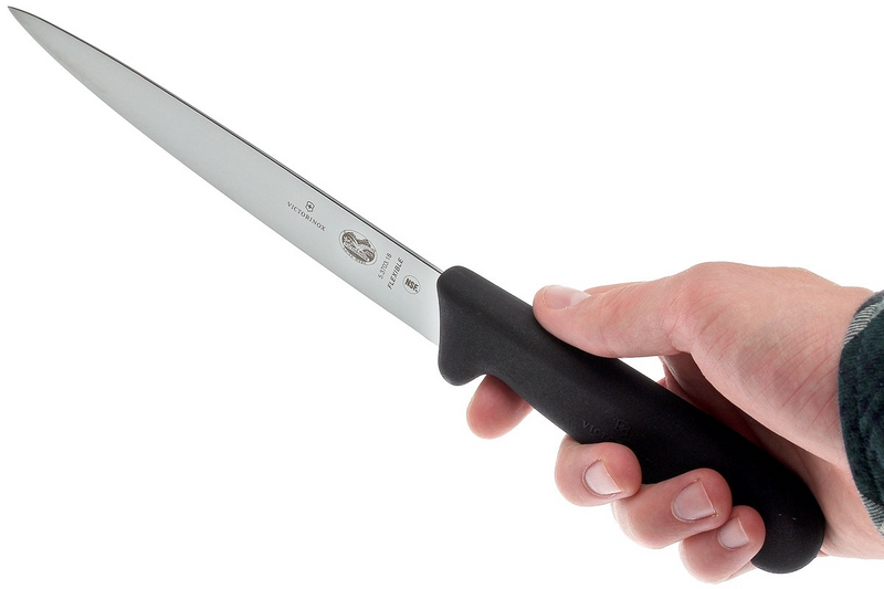 Victorinox Filleting Knife 18cm Flexible Black 