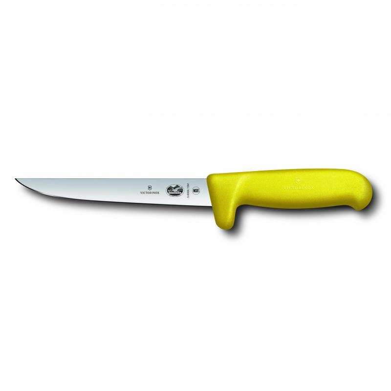 Victorinox Boning Knife 15cm Straight Wide Blade Fibrox Yellow 