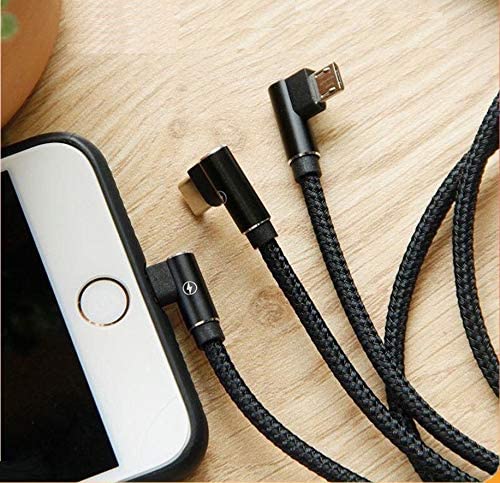 Remax 3in 1 Phone Fast Charging Cable For iPhone Type C Micro Usb Black 