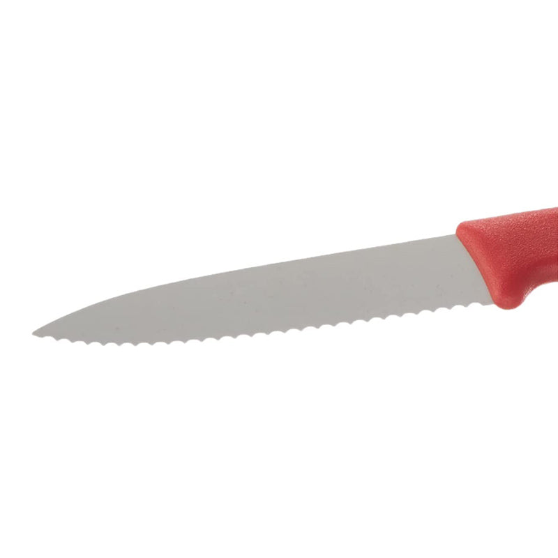 Victorinox Paring Knife 8cm Pointed Wavy Blade Nylon Red 