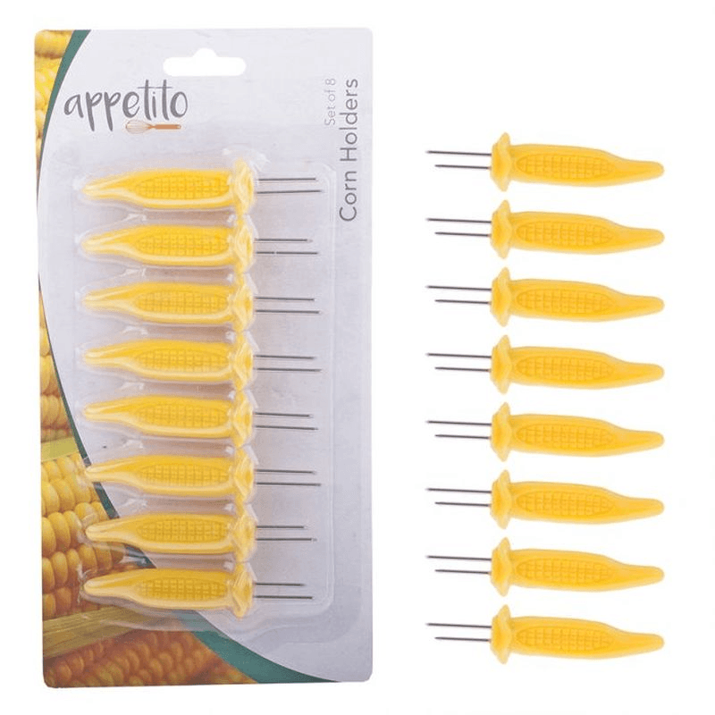 APPETITO Appetito Corn Holders Set 8 Yellow 