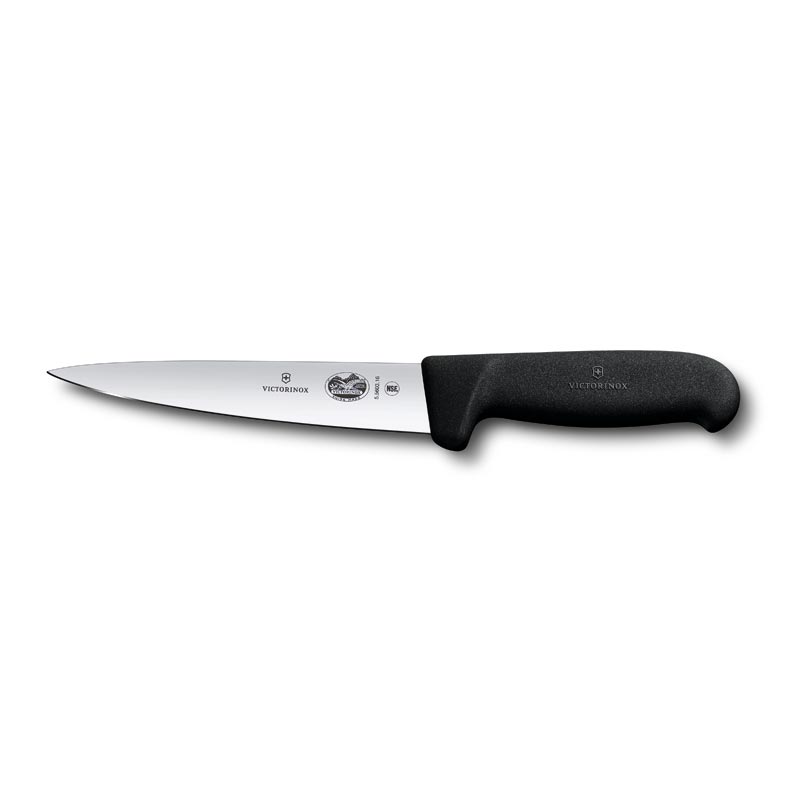 Victorinox Sticking Knife 14cm Pointed Blade Fibrox Black 