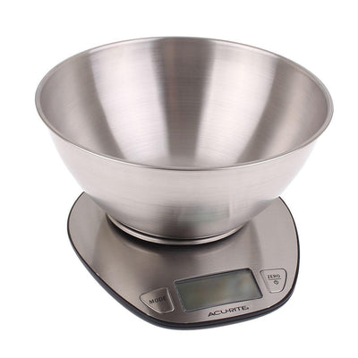 ACURITE Acurite Stainless Steel Digital Scale With Bowl #4009 - happyinmart.com.au