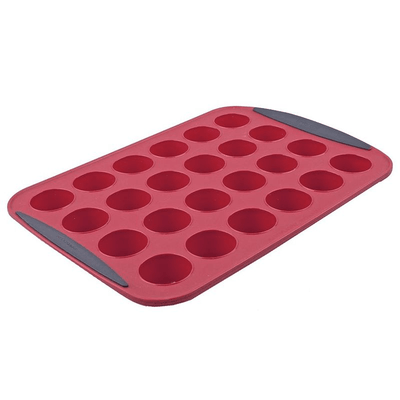 DAILY BAKE Daily Bake Silicone 24 Cup Mini Muffin Pan Red #3101 - happyinmart.com.au