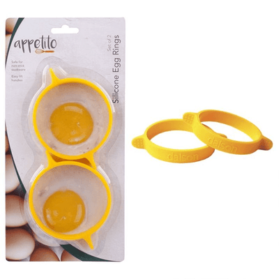 APPETITO Appetito Pansafe Egg Rings Set 2 Yellow #3077 - happyinmart.com.au