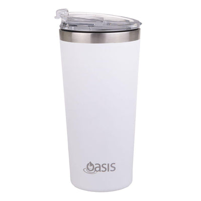 OASIS Oasis Stainless Steel Double Wall Insulated Travel Mug White #8901W - happyinmart.com.au