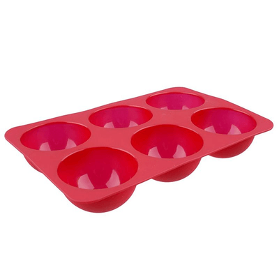 DAILY BAKE Daily Bake Silicone 6 Cup Dome Dessert Mould Red #3073R - happyinmart.com.au