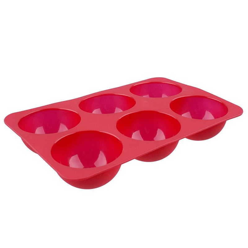 DAILY BAKE Daily Bake Silicone 6 Cup Dome Dessert Mould Red 