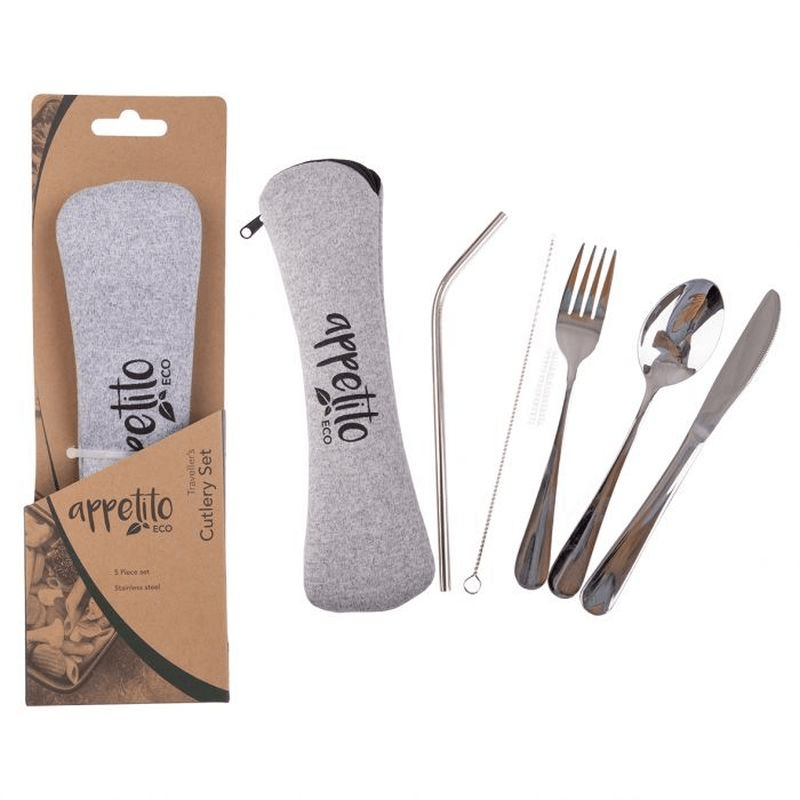 APPETITO Appetito 5 Piece Stainless Steel Travellers Cutlery Set 