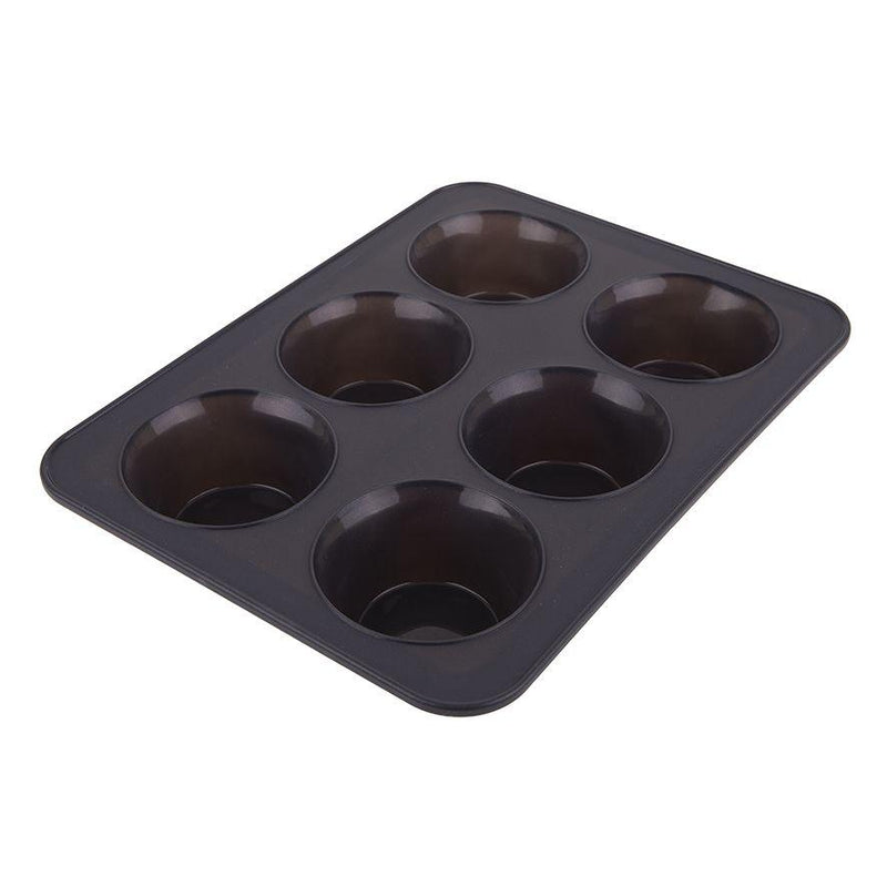 DAILY BAKE Daily Bake Silicone 6 Cup Jumbo Muffin Pan Charcoal 