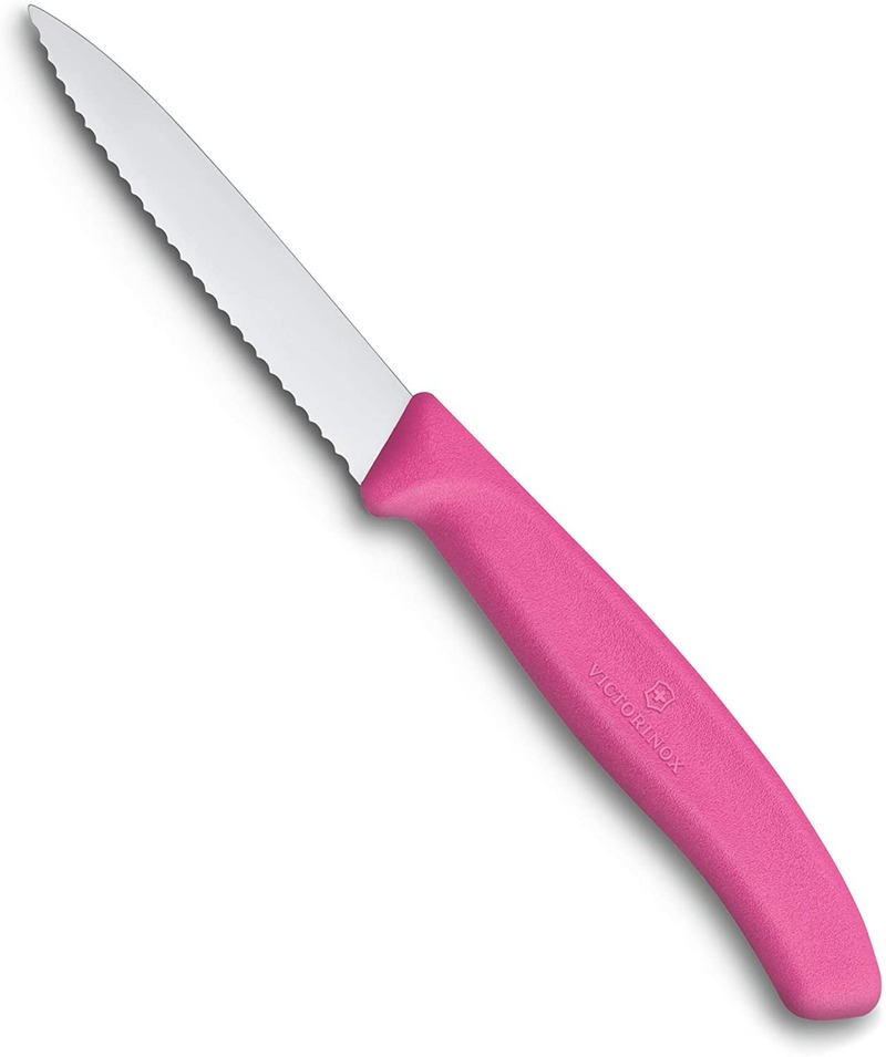 Victorinox Paring Knife Pointed Tip Wavy Edge Classic Pink 