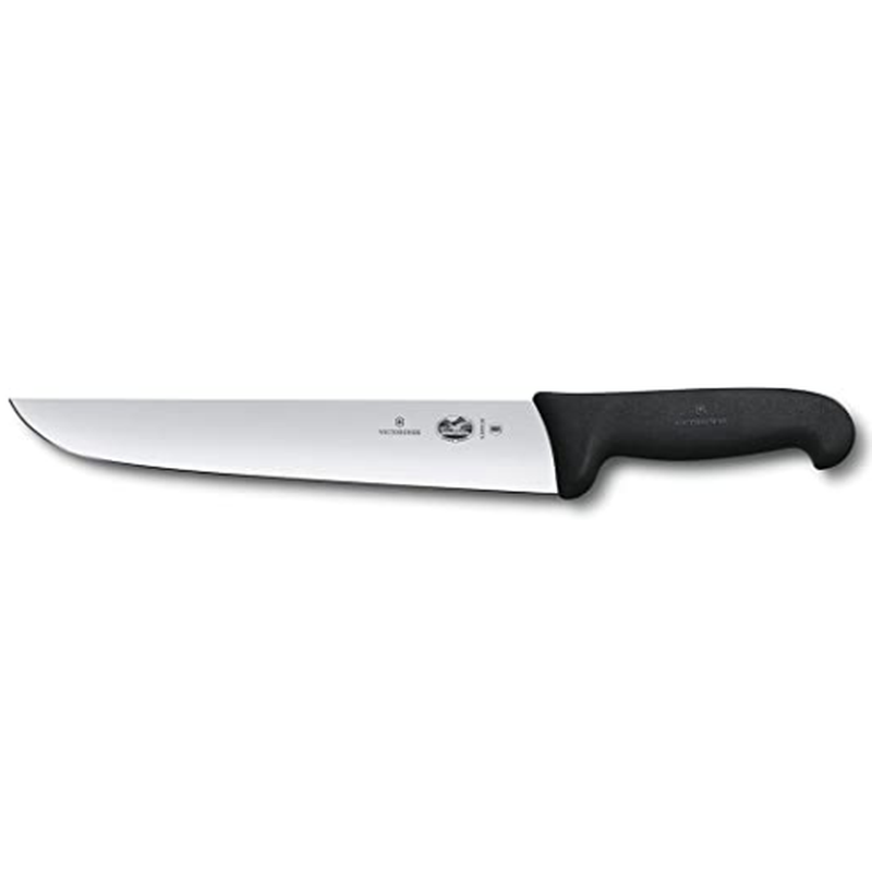 Victorinox Butchers Knife Straight Back Blade Black 16cm 
