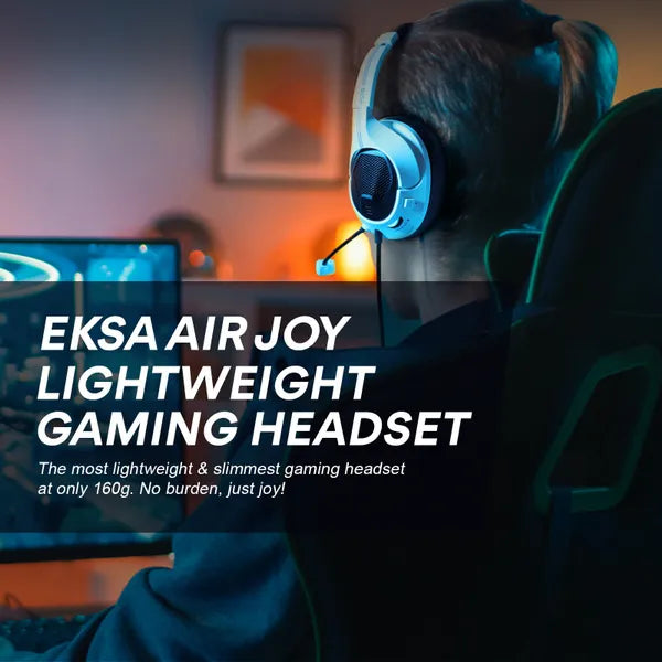 Eksa E3d Wired Gaming Stereo Headphones - Black W Microphone 