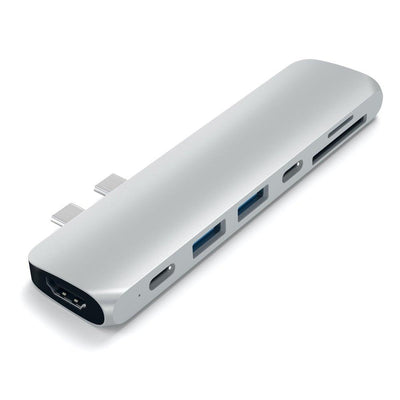 SATECHI Satechi Usb C Pro Hub Adapter With 4k Hdmi And Thunderbolt 3 Silver #ST-CMBPS - happyinmart.com.au
