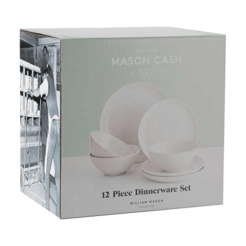 MASON CASH Mason Cash William Mason White 12 Pieces Dinner Set 