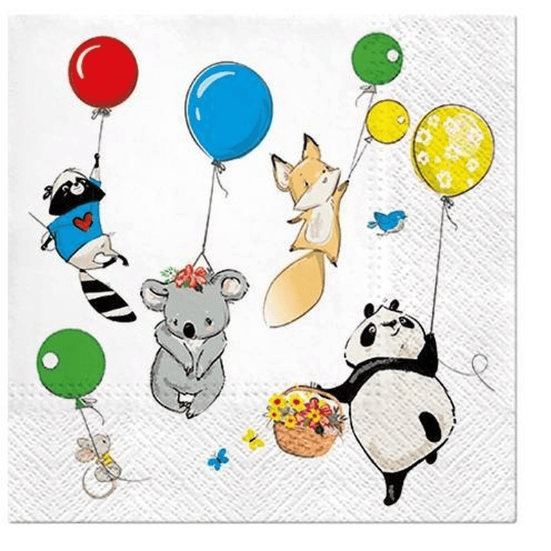 PAW Paw Lunch Napkins Animals Party 