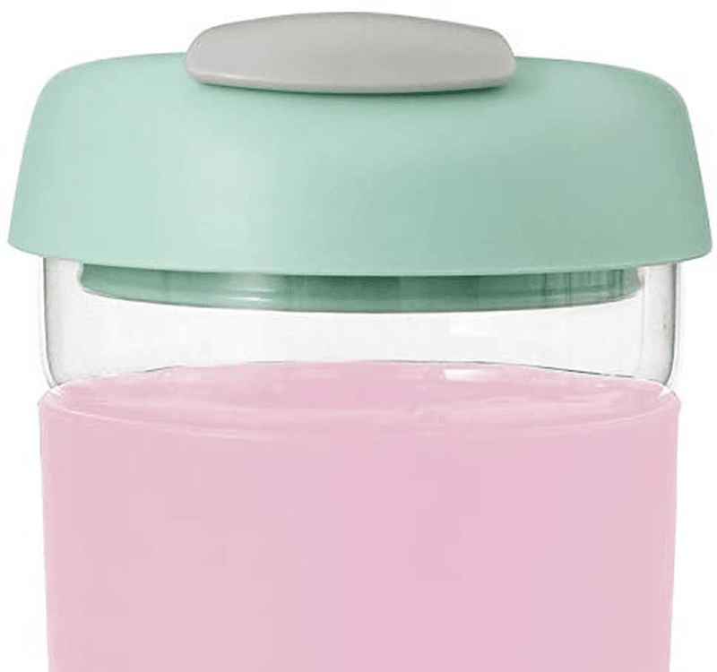 AVANTI Avanti Glass Gocup Reusable Coffee Cup 473ml Pink Mint Grey 