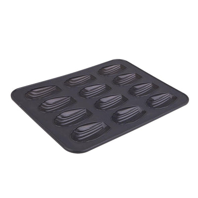 DAILY BAKE Daily Bake Silicone 12 Cup Madeleine Pan Charcoal #3124CH - happyinmart.com.au